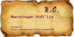 Marzsinyan Otília névjegykártya